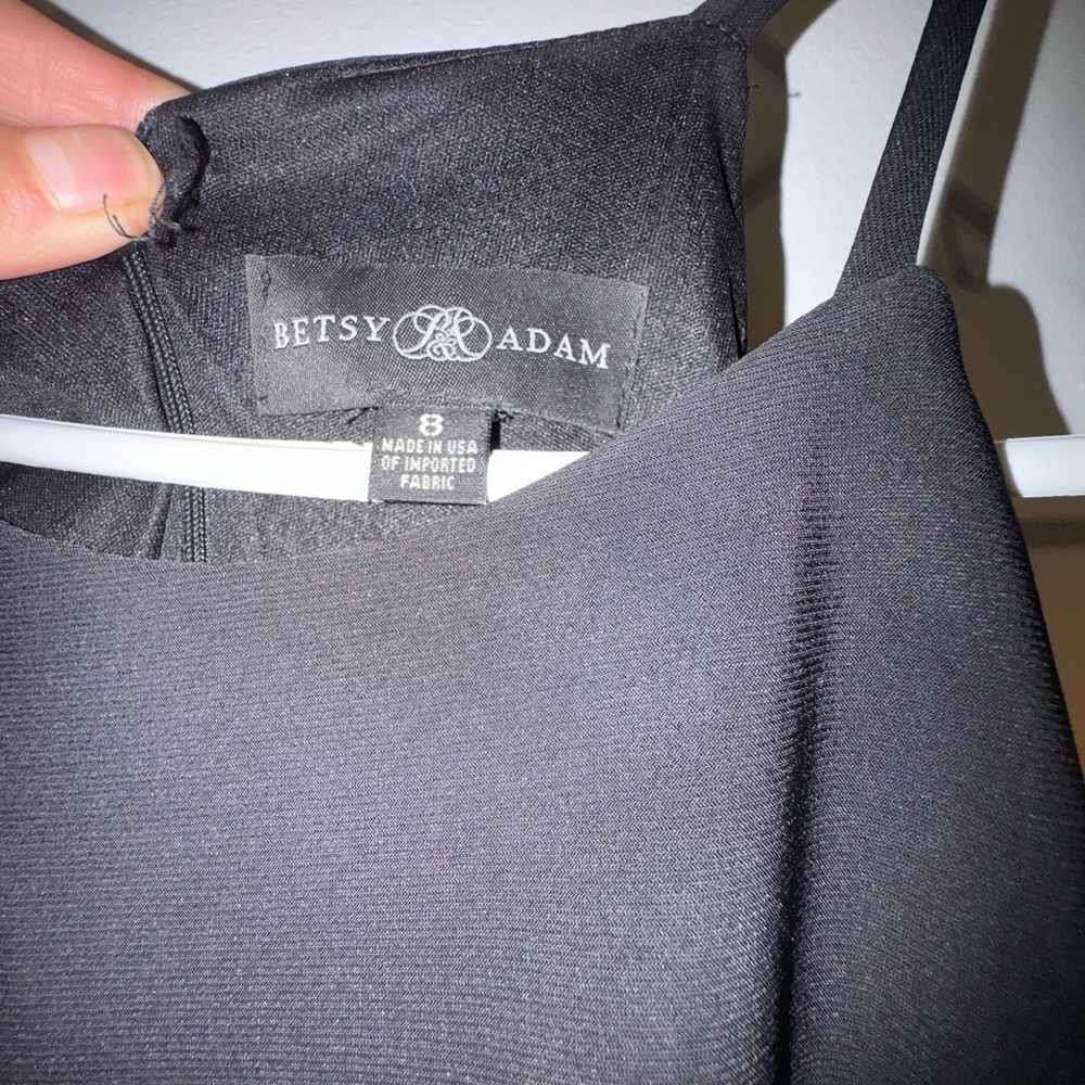 BETSY AND ADAM
Illusion Two Piece Halter Prom Dress - Picture 6 of 8